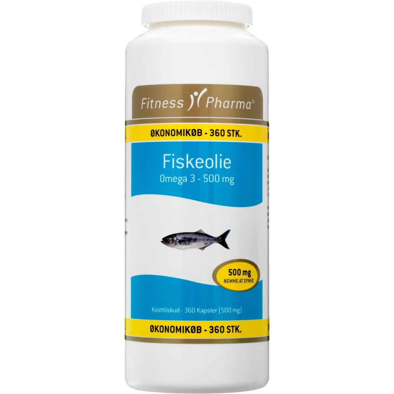 Fitness Pharma Fiskeolie / Omega-3 acids 500mg 360 pcs.