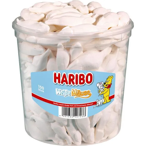 Haribo Weisse Mäuse 150 pcs. 1,050 kg