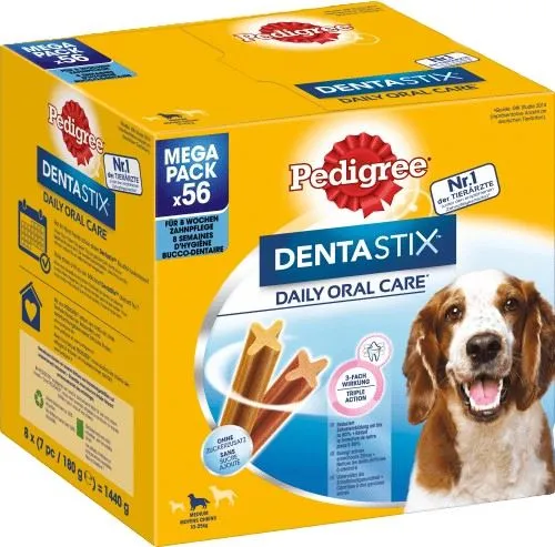 Pedigree Dentastix Megapack Medium Sized Dogs 56 pcs. 1.44kg
