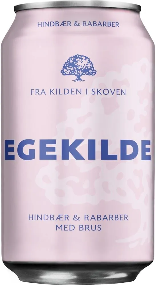 Egekilde Hindbær & Rabarber med brus 24x330ml Can