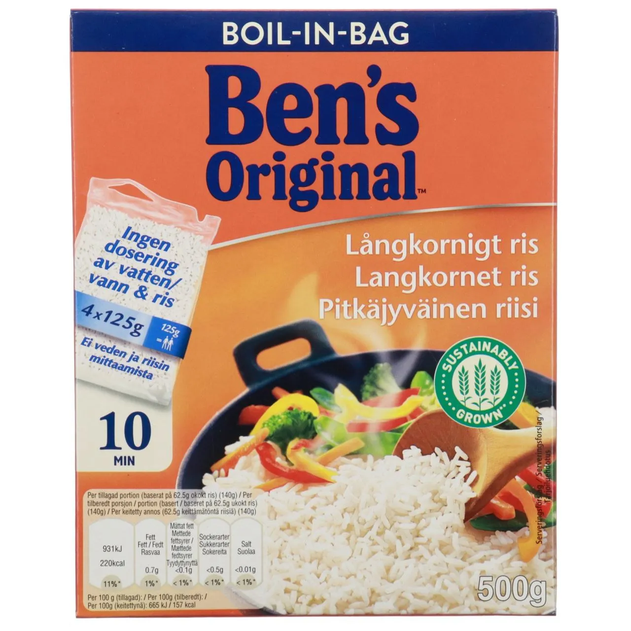Ben's Original Boil-in-Bag Long Grain Rice 500g
