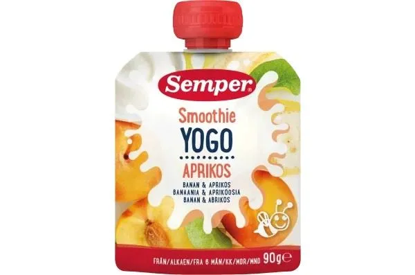 Semper Smoothie Yogo Apricot & Banana 6M 90g